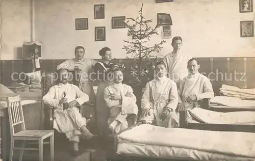 AK / Ansichtskarte Militaria_Deutschland_WK1 Lazarett Ulm Foto Weihnachten  