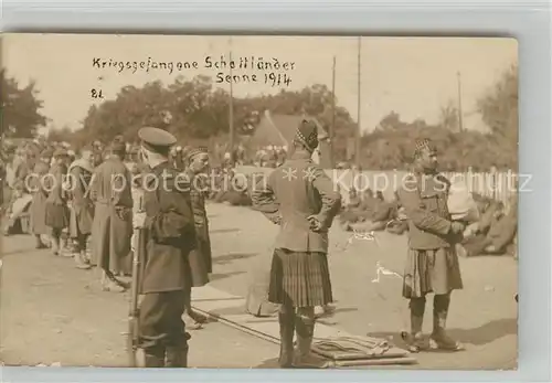 AK / Ansichtskarte Militaria_Deutschland_WK1 Sennelager Kriegsgefangene Schottl?nder defekt  