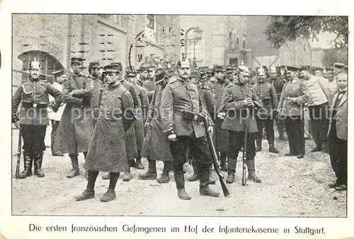 AK / Ansichtskarte Militaria_Deutschland_WK1 Kriegsgefangene Stuttgart Rotes Kreuz 