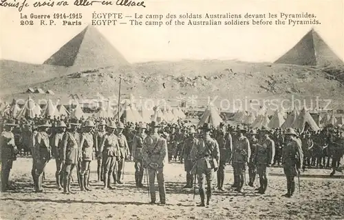 AK / Ansichtskarte Militaria_Frankreich_WK1 Pyramiden Egypt Australiens 