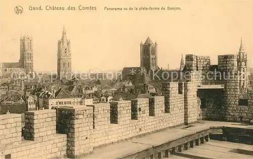 AK / Ansichtskarte Gand_Belgien Chateau des Comtes vu de la plateforme du Donjon Serie 3 No 46 Gand Belgien