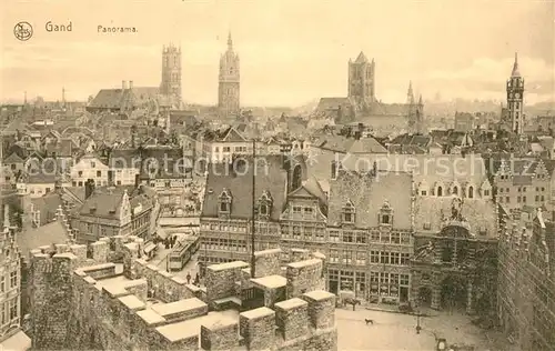 AK / Ansichtskarte Gand_Belgien Panorama de la ville Cathedrale Eglise Gand Belgien