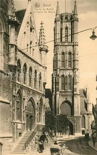 AK / Ansichtskarte Gand_Belgien Entree du Beffroi Eglise Saint Bavon Gand Belgien