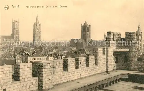 AK / Ansichtskarte Gand_Belgien Panorama pris du Chateau des Comtes Gand Belgien