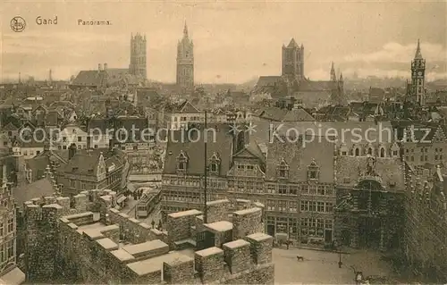 AK / Ansichtskarte Gand_Belgien Panorama de la ville Cathedrale Beffroi Eglise Gand Belgien