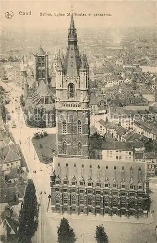 AK / Ansichtskarte Gand_Belgien Beffroi Eglise Saint Nicolas et panorama Gand Belgien
