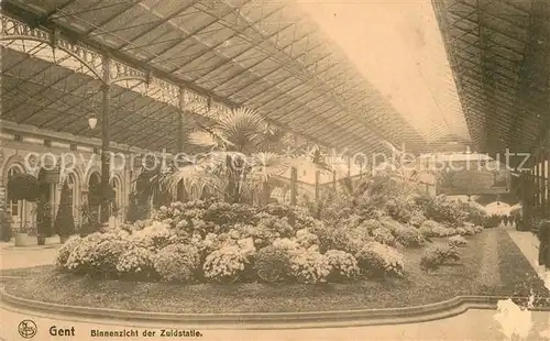 AK / Ansichtskarte Gent_Gand_Flandre Binnenzicht der Zuidstatie Feldpost Gent_Gand_Flandre