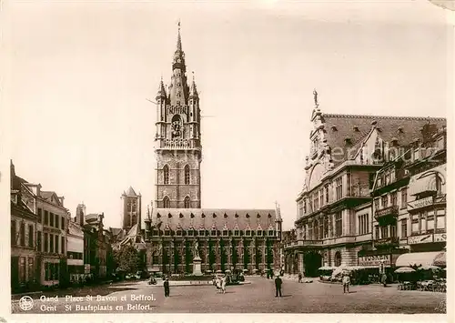 AK / Ansichtskarte Gand_Belgien Place Saint Bavon et le Beffroi Gand Belgien