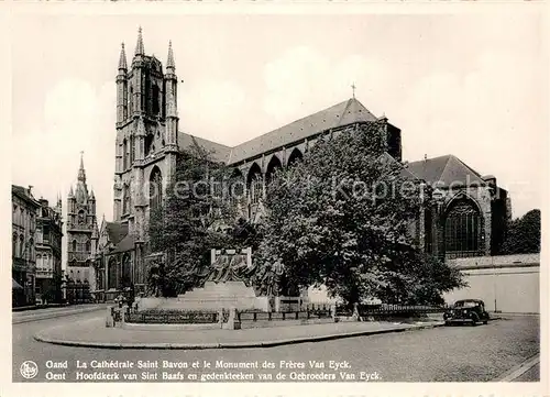 AK / Ansichtskarte Gand_Belgien Cathedrale Saint Bavon Monument des Freres Van Eyck Gand Belgien