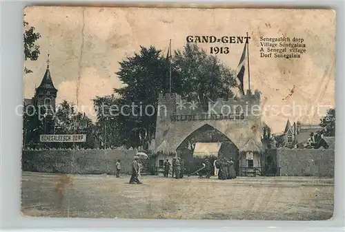 AK / Ansichtskarte Gand_Belgien Exposition Internationale et Universelle Village Senegalais Gand Belgien