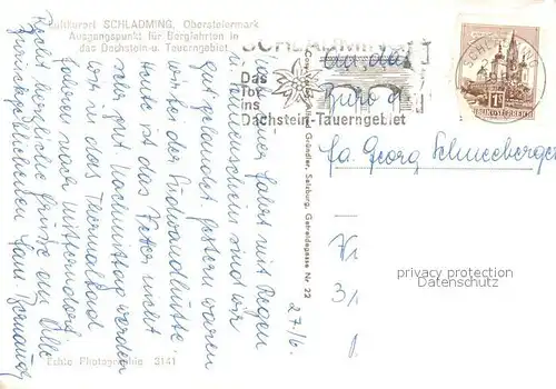 AK / Ansichtskarte Schladming_Obersteiermark Tauern St Rupert Ramsau Dachsten Panorama Untertal Berglift Rissachfall Rissachsee Schladming_Obersteiermark