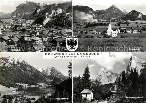 AK / Ansichtskarte Schwoich Kufstein Ortsansicht Hintersteinersee Hinterbaerenbad Schwoich