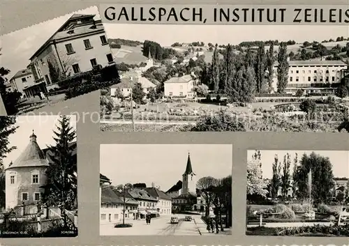 AK / Ansichtskarte Gallspach Institut Zeileis Panorama Schloss Ortsmotiv Park Gallspach