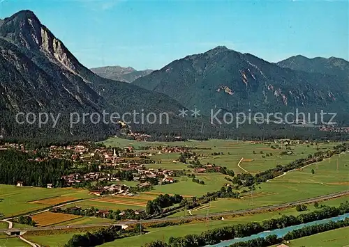 AK / Ansichtskarte Muenster_Tirol Fliegeraufnahme mit Rofangebirge Muenster_Tirol