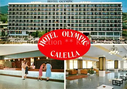 AK / Ansichtskarte Calella Hotel Olympic Rezeption Foyer Calella