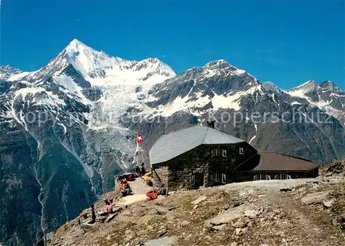 AK / Ansichtskarte Randa Domhuette mit Weisshorn Randa