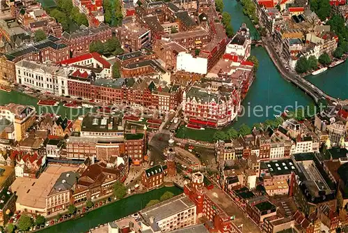 AK / Ansichtskarte Amsterdam_Niederlande Muenzturm mit Muenzplatz Fliegeraufnahme Amsterdam_Niederlande