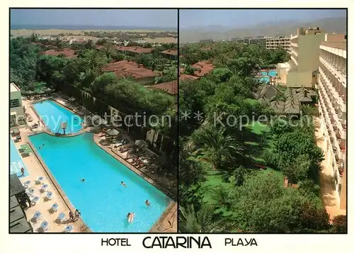 AK / Ansichtskarte Playa_del_Ingles Hotel Catarina Playa Fliegeraufnahme Playa_del_Ingles