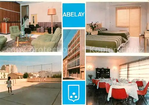 AK / Ansichtskarte Palma_de_Mallorca Hostal Residence Abelay Tennislatz Zimmer Gastraum Palma_de_Mallorca