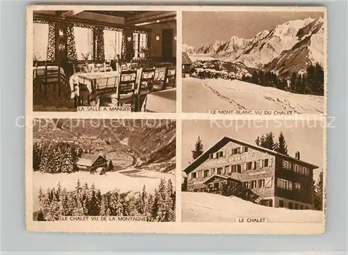 AK / Ansichtskarte Saint Gervais les Bains Chalet Hotel La Venaz Salle a Manger Mont Blanc Saint Gervais les Bains