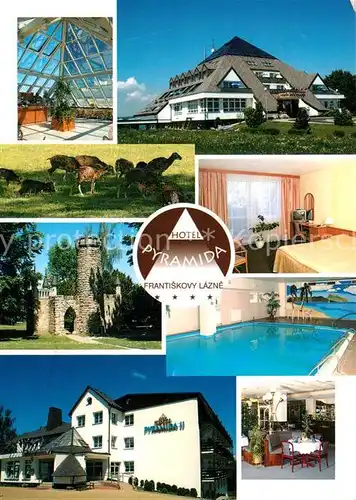 AK / Ansichtskarte Frantiskovy_Lazne Hotel Pyramida Schwimmbad Frantiskovy_Lazne