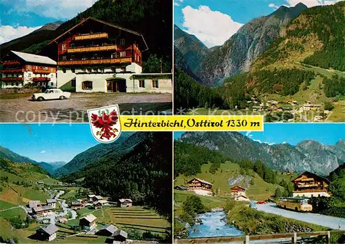 AK / Ansichtskarte Hinterbichl_Praegraten Praegraten Hotel Pension Bergkristall Schluesselspitze Schobergruppe Groderhof Hinterbichl Praegraten