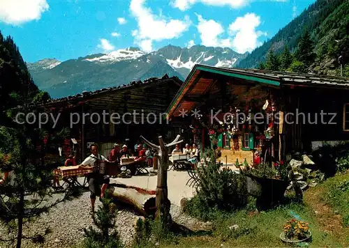 AK / Ansichtskarte Zillertal Floitental Jausenstation Tristenbachalm mit Gruenberg Zillertal