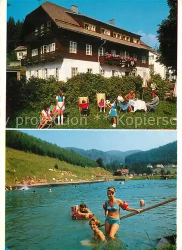 AK / Ansichtskarte Sirnitz_Kaernten Gasthaus Pension Fritzer Freibad Sirnitz Kaernten