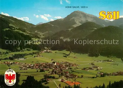 AK / Ansichtskarte Soell_Tirol Hohe Salve Wilder Kaiser Fliegeraufnahme Soell_Tirol