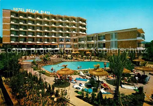 AK / Ansichtskarte Palma_Nova_Mallorca Hotel Delfin Playa Pool Palma_Nova_Mallorca