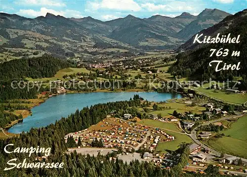 AK / Ansichtskarte Kitzbuehel_Tirol Fliegeraufnahme Camping Schwarzsee Kitzbuehel Tirol