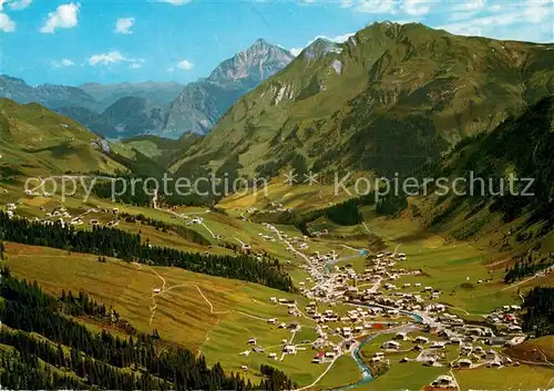 AK / Ansichtskarte Lech_Vorarlberg Fliegeraufnahme mit Biberkopf und Mittagsspitze Lech Vorarlberg