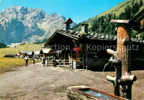 AK / Ansichtskarte Engalm am grossen Ahornboden gegen Grubenkarspitze Engalm