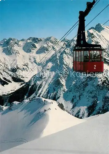 AK / Ansichtskarte Seilbahn Walmendingerhorn Mittelberg Kleines Walsertal Zwoelferkopf  Seilbahn