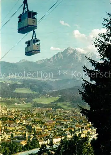 AK / Ansichtskarte Seilbahn Nordkettenbahn Innsbruck Wagenkreuzung  Seilbahn