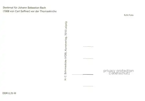 AK / Ansichtskarte Bach_Johann_Sebastian Denkmal Thomaskirche  