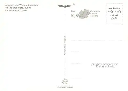 AK / Ansichtskarte Weerberg Fliegeraufnahme mit Kellerjoch Weerberg