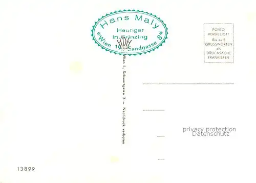 AK / Ansichtskarte Grinzing_Wien Heuriger Maly Gaststube Grinzing Wien