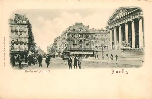 AK / Ansichtskarte Bruxelles_Bruessel Boulevard Anspach Bruxelles_Bruessel