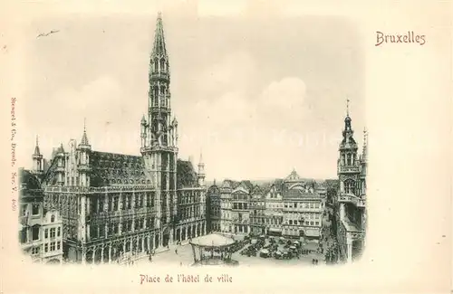 AK / Ansichtskarte Bruxelles_Bruessel Place de lHotel de Ville Bruxelles_Bruessel