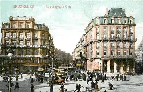 AK / Ansichtskarte Bruxelles_Bruessel Rue Auguste Orts Bruxelles_Bruessel