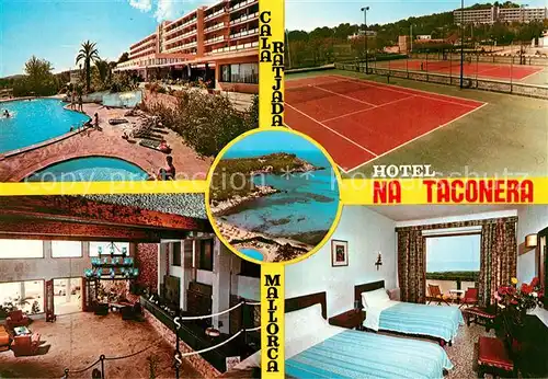 AK / Ansichtskarte Cala_Ratjada_Mallorca Hotel Na Taconera Swimming Pool Tennis Kuestenpanorama Cala_Ratjada_Mallorca