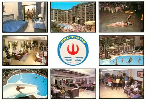 AK / Ansichtskarte Playa_del_Ingles Hotel Neptuno Foyer Bar Veranstaltung Swimming Pool Playa_del_Ingles