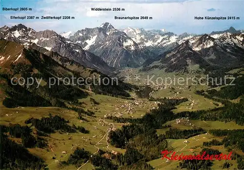 AK / Ansichtskarte Kleinwalsertal Fliegeraufnahme Kleinwalsertal