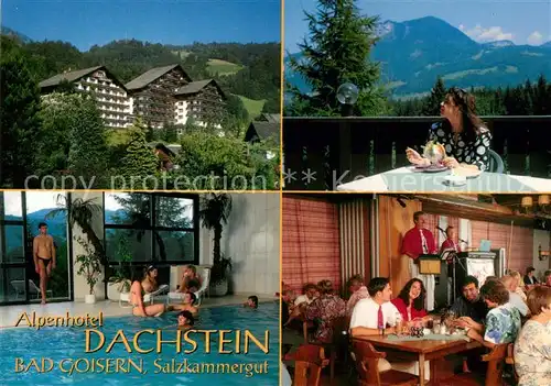 AK / Ansichtskarte Bad_Goisern_Salzkammergut Alpenhotel Dachstein Schwimmbad Bad_Goisern_Salzkammergut