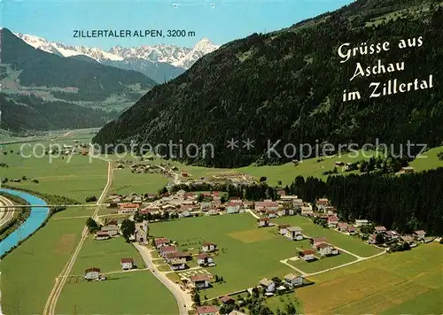 AK / Ansichtskarte Aschau_Zillertal Fliegeraufnahme Zillertal Kaufhaus Waldner  Aschau_Zillertal