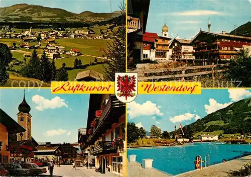 AK / Ansichtskarte Westendorf_Tirol Fliegeraufnahme Freibad  Westendorf_Tirol