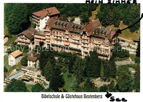 AK / Ansichtskarte Beatenberg Bibelschule Gaestehaus Fliegeraufnahme Beatenberg