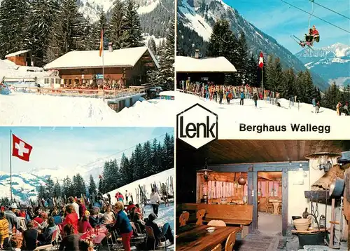 AK / Ansichtskarte Lenk_Simmental Berghaus Wallegg Wintersportplatz Alpen Lenk Simmental