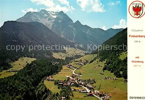 AK / Ansichtskarte Finkenberg_Tirol mit Gruenberg Finkenberger Alm Bahnen zum Penkenjoch Fliegeraufnahme Finkenberg Tirol